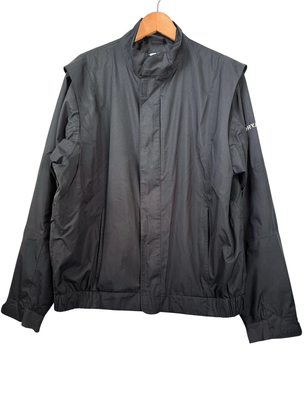 FootJoy Dryjoys Black Jacket Mens Size Medium Long Sleeve Full Zip Windbreaker